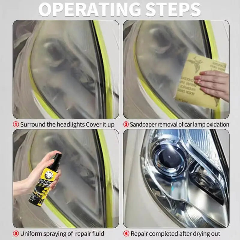 BowLift | Headlight Restoration Spray – Solution for dull, yellowed, or cloudy car headlights