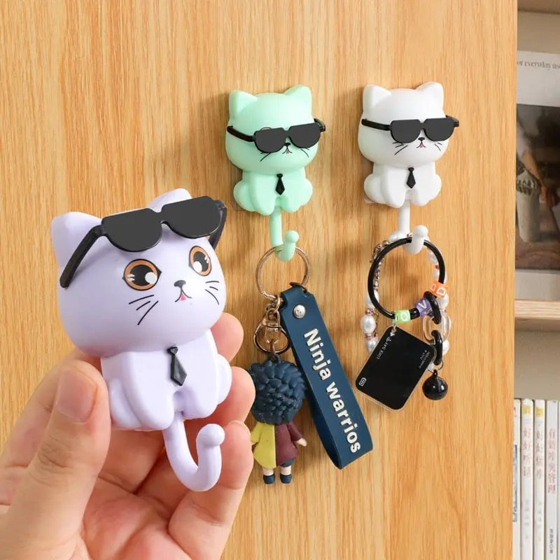 BowLift | Key hook cat with sunglasses – Stylish for hallway & kitchen