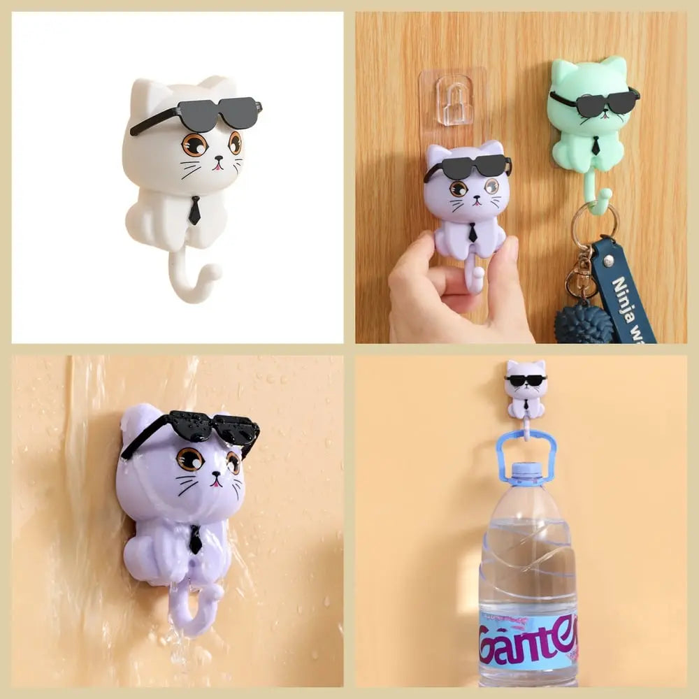 BowLift | Key hook cat with sunglasses – Stylish for hallway & kitchen