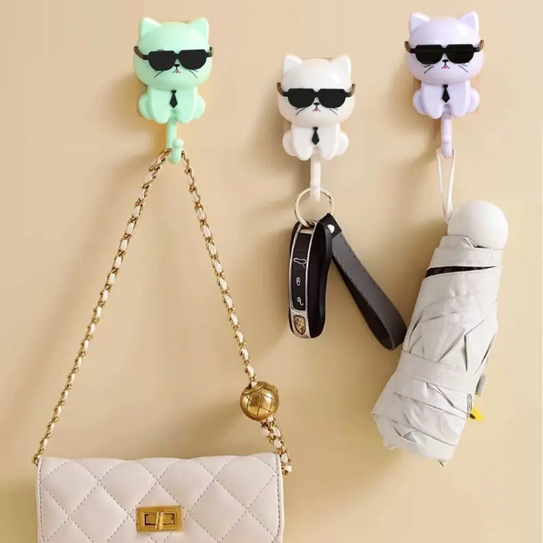 BowLift | Key hook cat with sunglasses – Stylish for hallway & kitchen