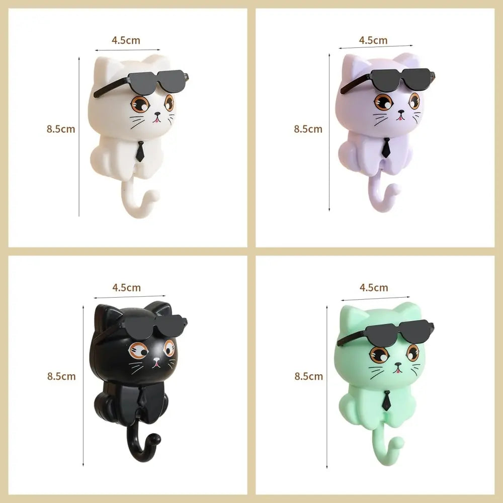 BowLift | Key hook cat with sunglasses – Stylish for hallway & kitchen