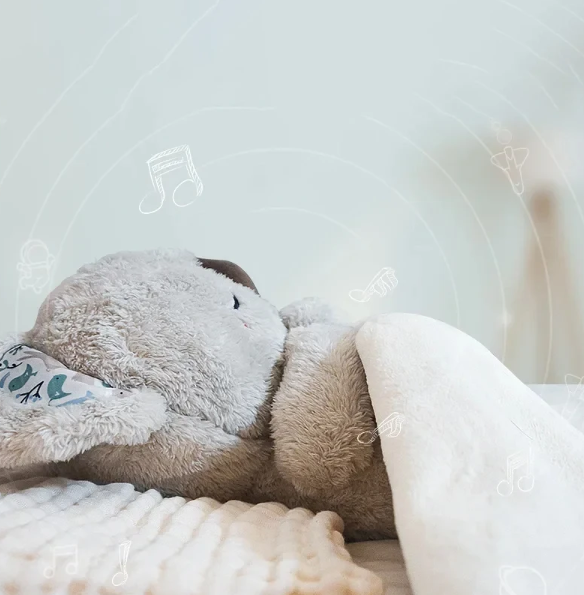 BowLift | Calming Koala Breathing Toy | Rhythmic Respiratory Simulator | Tactile Haptic Heartbeat & Ultrasonic Sound Therapy | Integrated LED Night Light | Sleep-Inducing Weighted Plush Companion