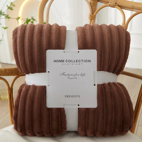 BowLift | Broad-striped flannel fleece blanket