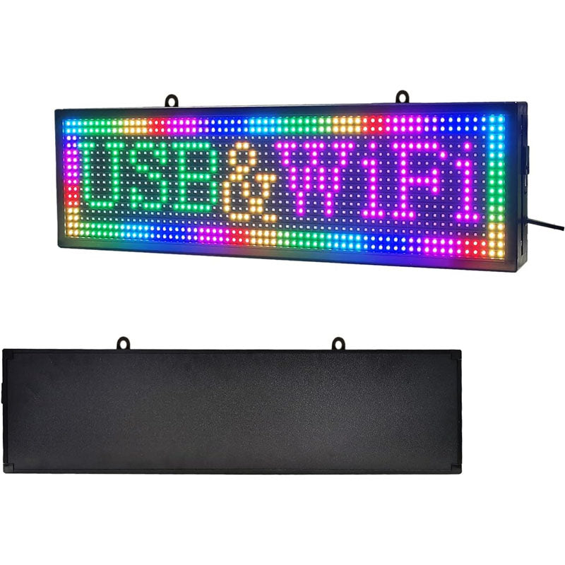 BowLift | LED Scrolling Sign 26''x8'' WiFi Programmable LED Scrolling Message Board for Business Programmable Display