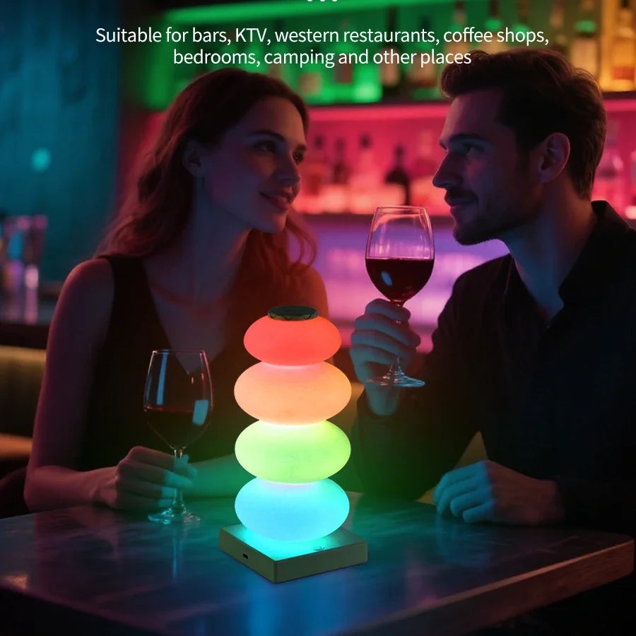 BowLift | AuraGlow LED table lamp | 16 RGB colors & warm white | Touch dimming | USB operation | 3W