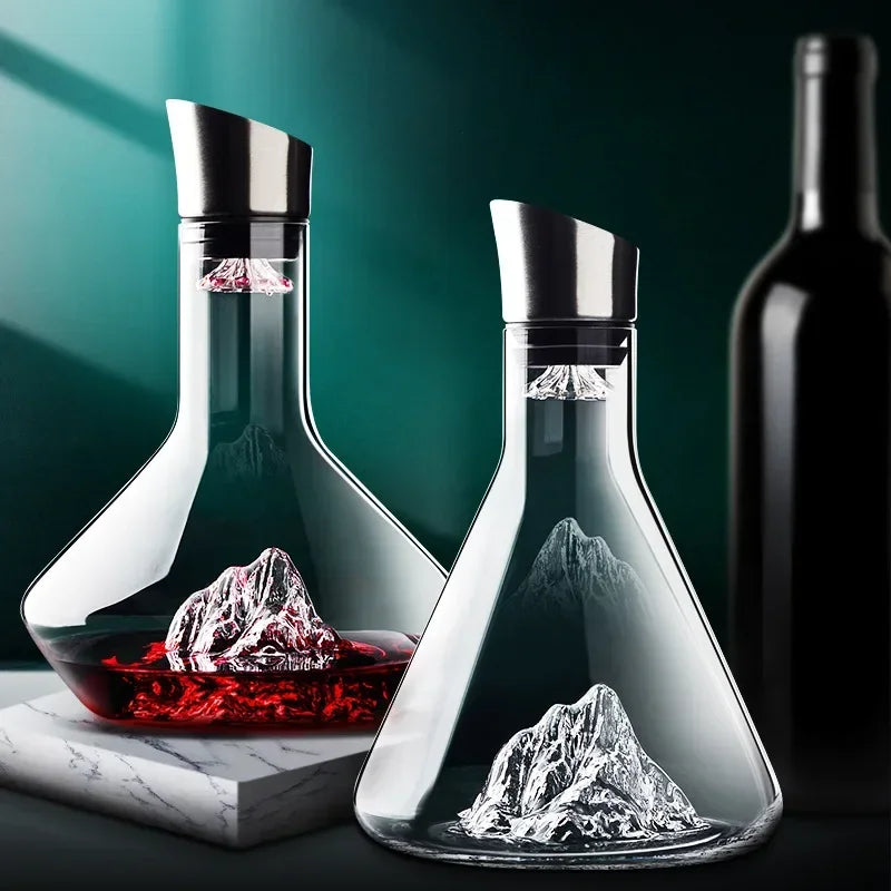 BowLift | 1500ml Iceberg Decanter Creative lead-free crystal material luxury high-quality home red wine wine distributor decanter wine jug