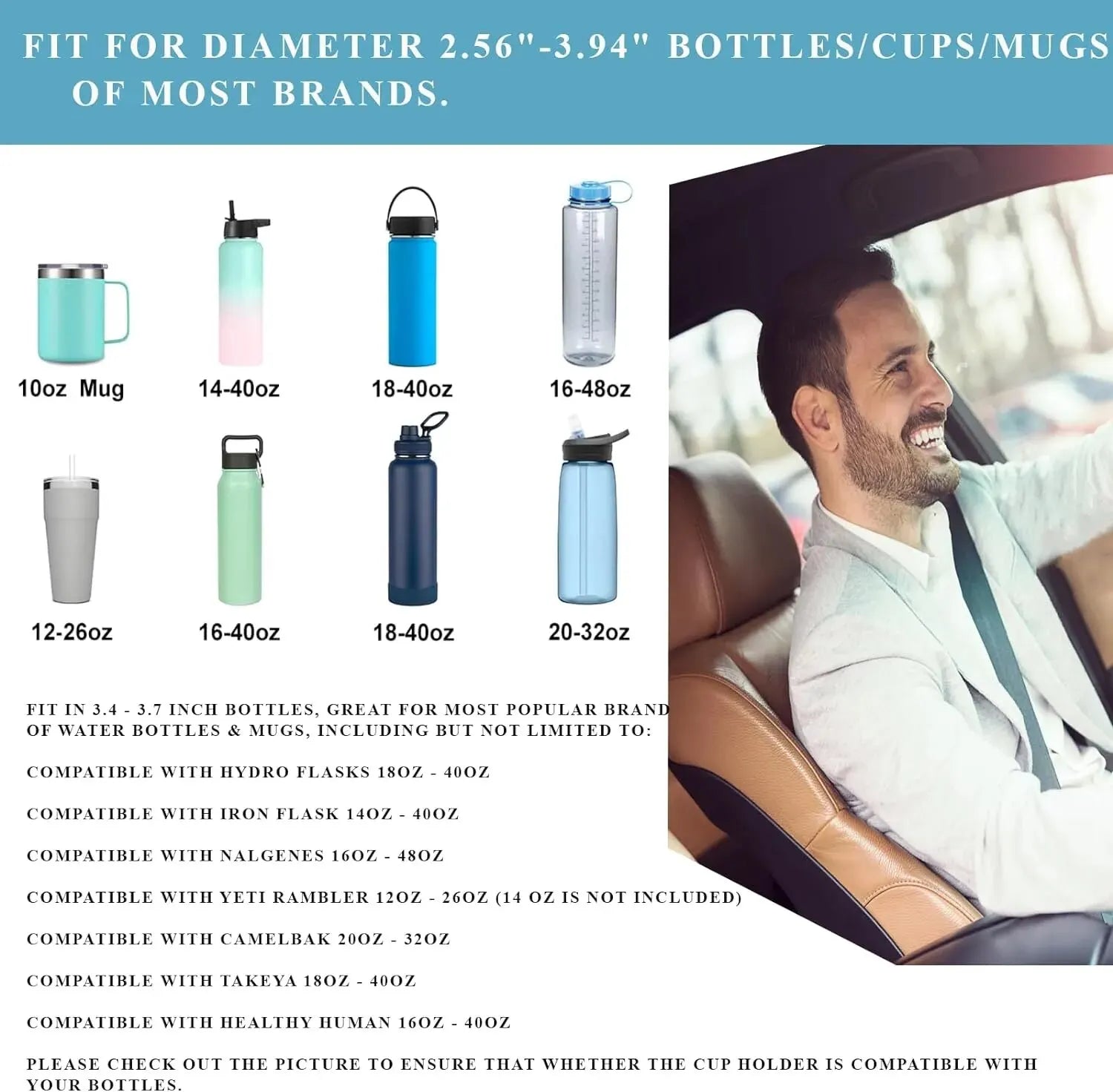 BowLift | Car Cup Holder with Detachable Tray