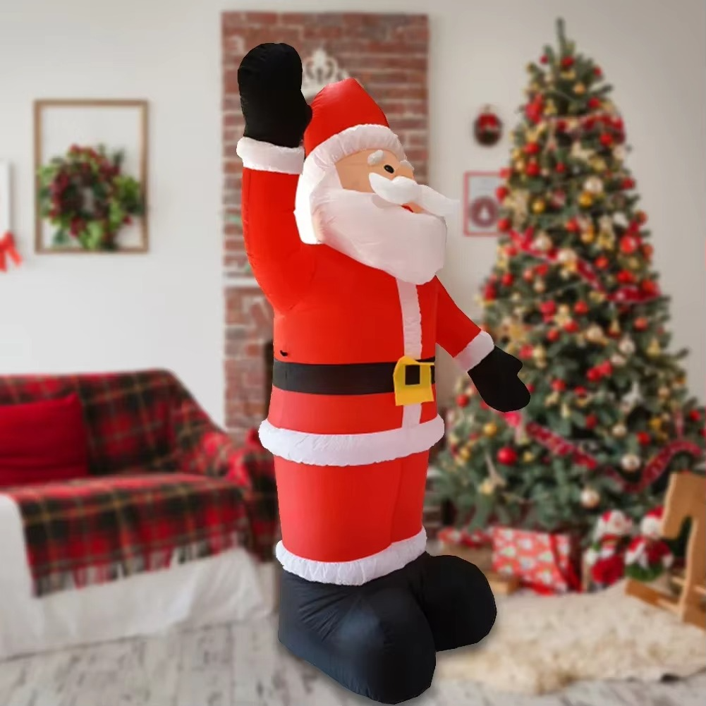 BowLift | Giant 6ft Inflatable Santa Claus with LED Light for Christmas and Holiday Yard Decor