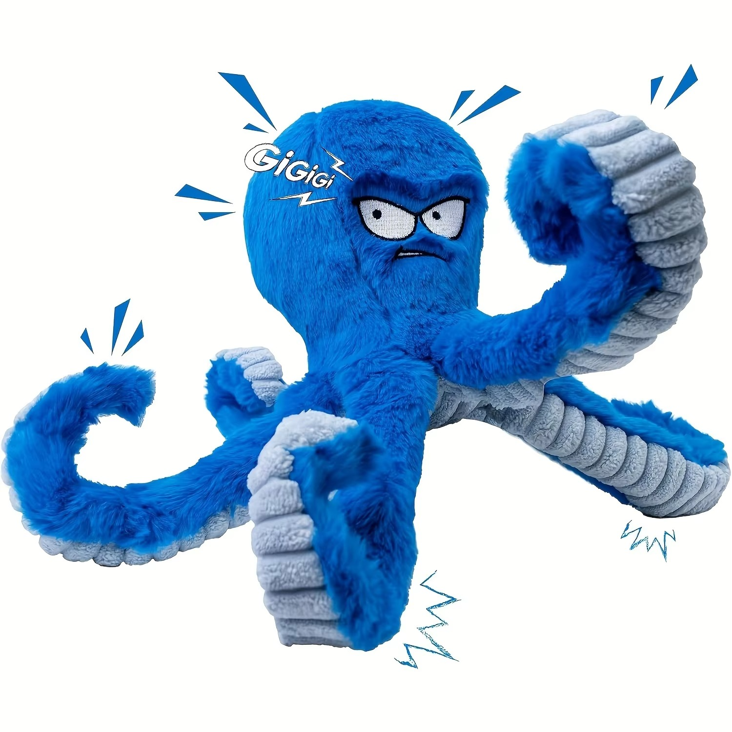 BowLift | Durable Octopus Squeaky Plush Toy for Pets