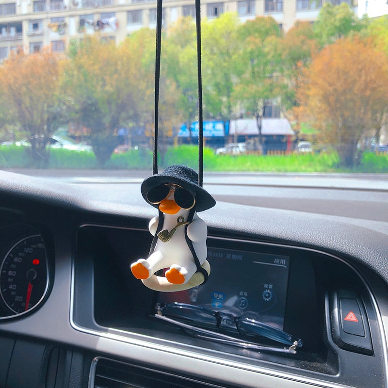BowLift | Fancy Duck Car Front Mirror Decor