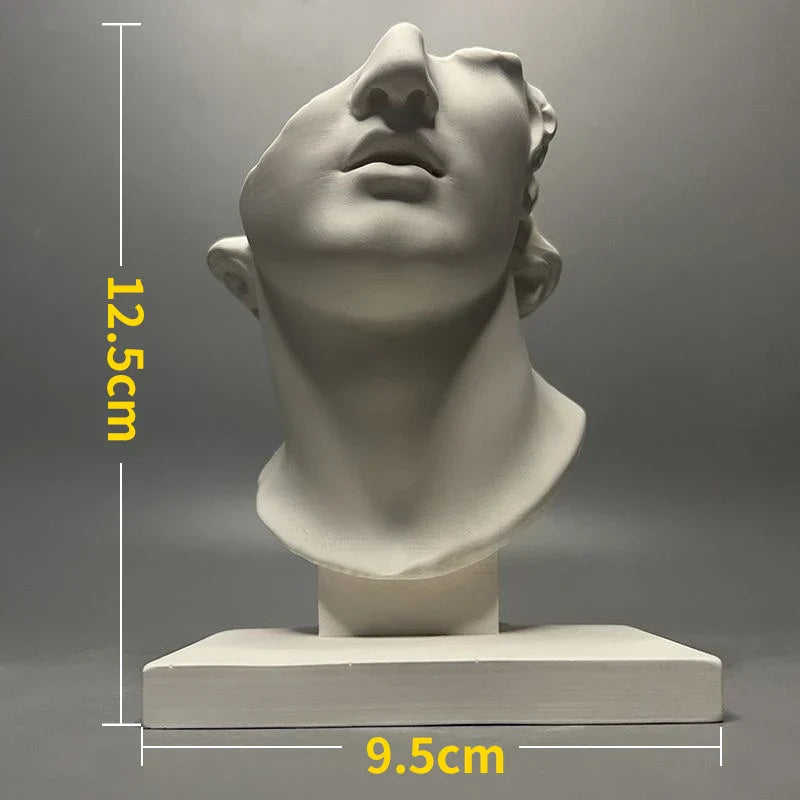 BowLift | Nordic INS Style Character Plaster Statue DIY Painted Sketch Photography Props Table Decorations Home Art Plaster Decoration