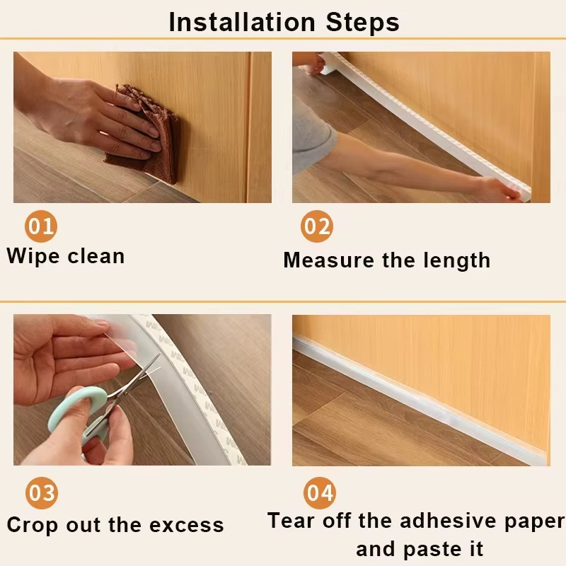 BowLift | 16.4 Ft Transparent Self-Adhesive Door Weatherstrip