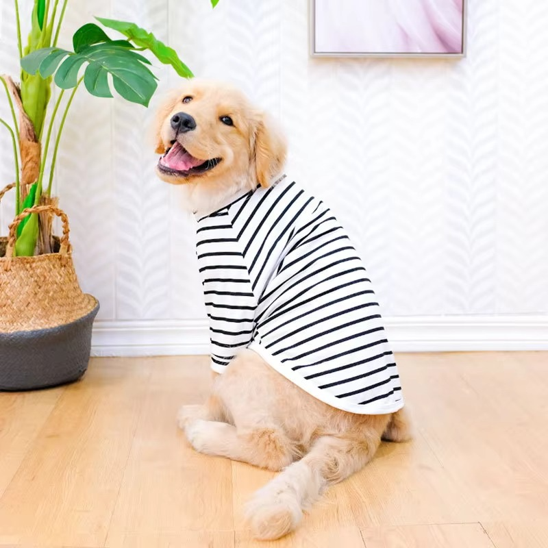 BowLift | Breathable Cotton Stripe T-Shirt for Dogs