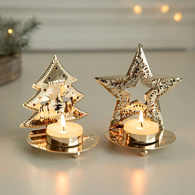 BowLift | Gold Christmas Candle Holder