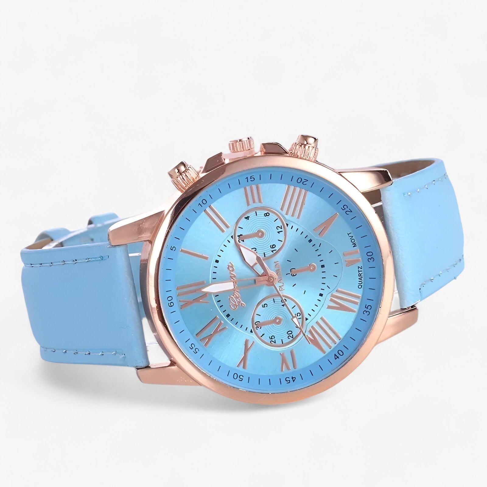 BowLift | Camille Womens Waterproof Leather Strap Watch 42mm