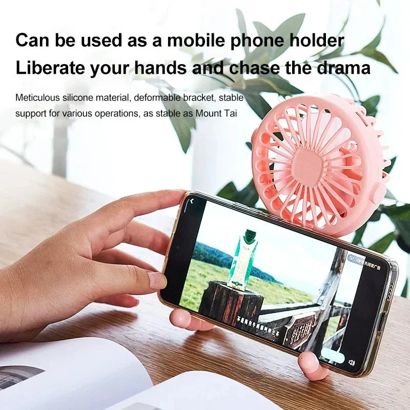 BowLift | Breziona Mini-Fan | 360° Rotatable | USB & Battery | 3 Levels | Ultra-Compact