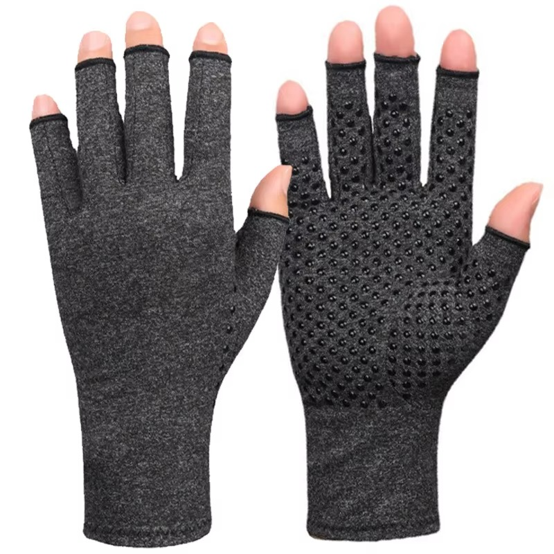 BowLift | Compression Arthritis Gloves Fingerless Wrist Support for Hand Pain Relief and Fitness