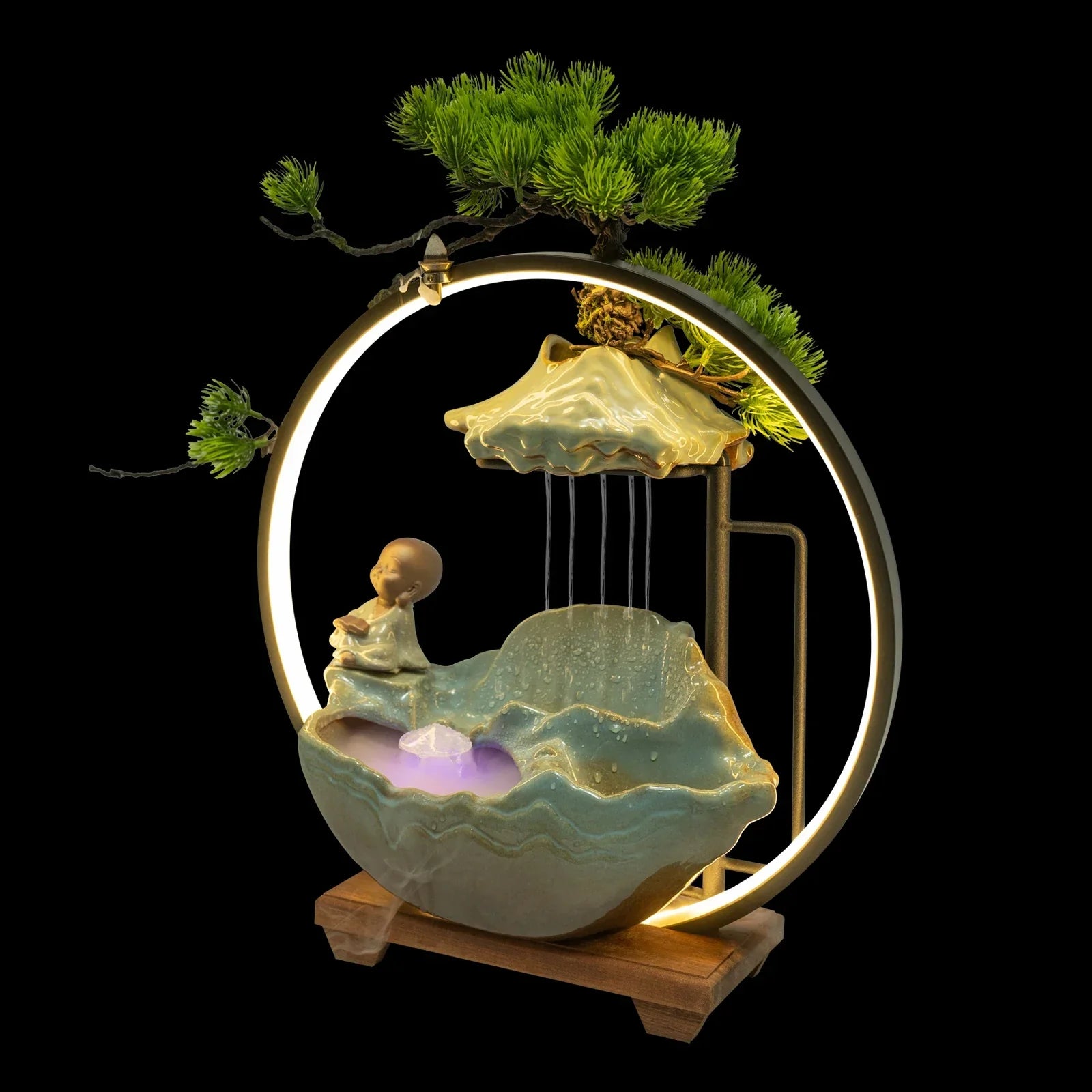 BowLift | Waterfall Fortune LED Incense Burner Zen Decor
