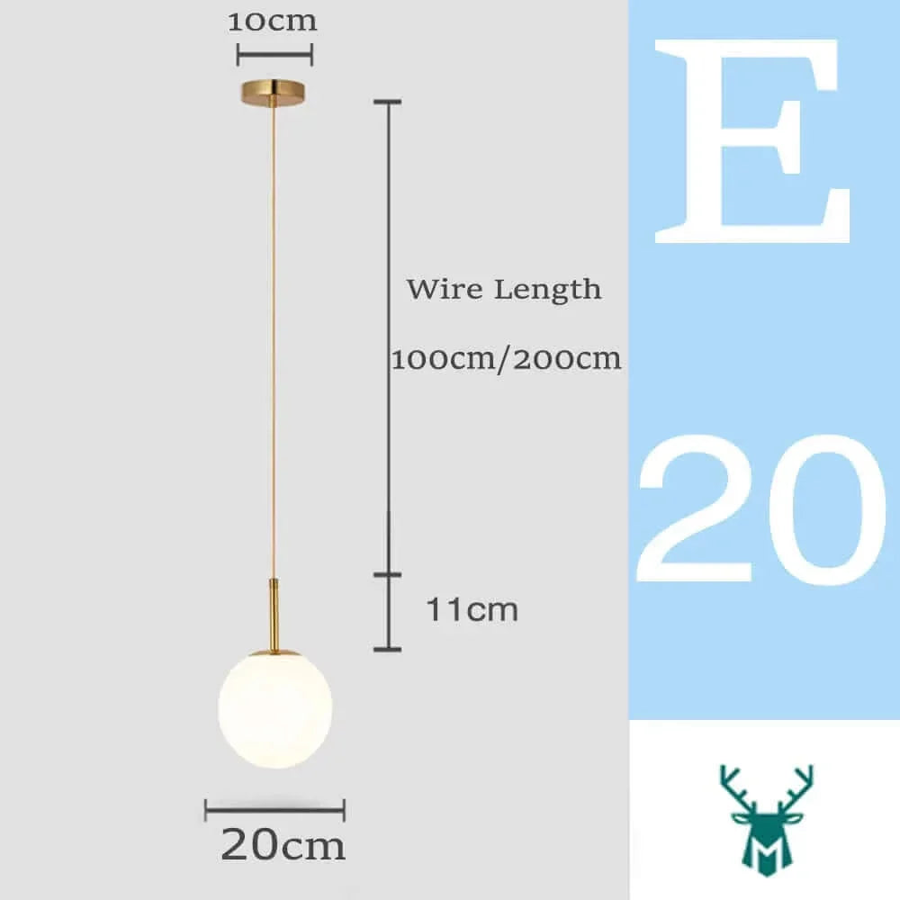 BowLift | Mid-Century Modern Glass Ball Pendant Light