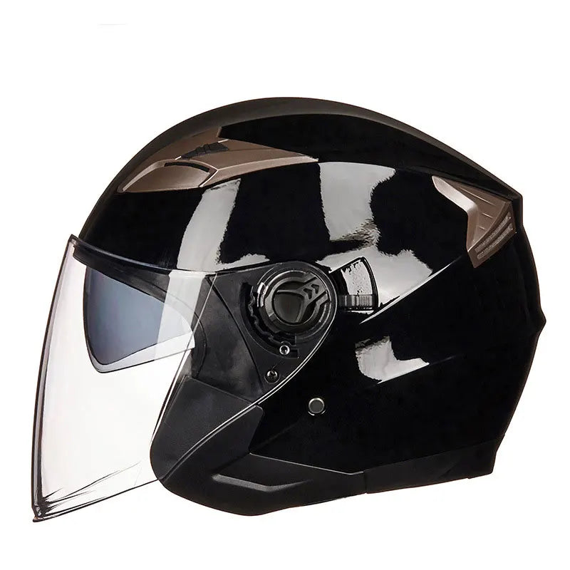 BowLift | Half Face Motorcycle Helmet with Double Lens & DOT Safety – RoadGuard