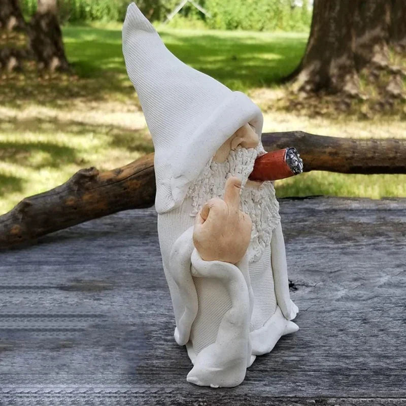 BowLift | Angry Middle Finger Garden Gnome Decor
