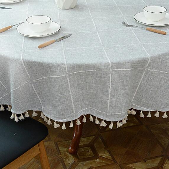 BowLift | Aesthetic Round Linen Tablecloth