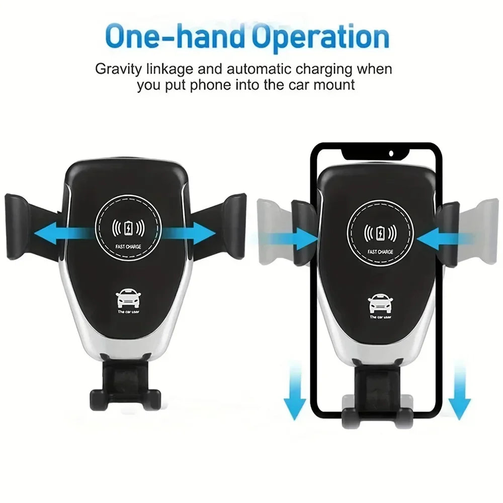 BowLift | Voltano Auto Phone Holder | Wireless & Fast Charging | Automatically Locking | For Air Vent