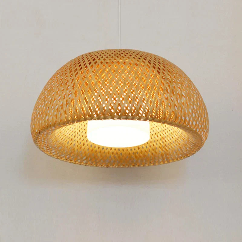 BowLift | Luxora Handwoven Bamboo Pendant Light - Eco-friendly Ceiling Lamp