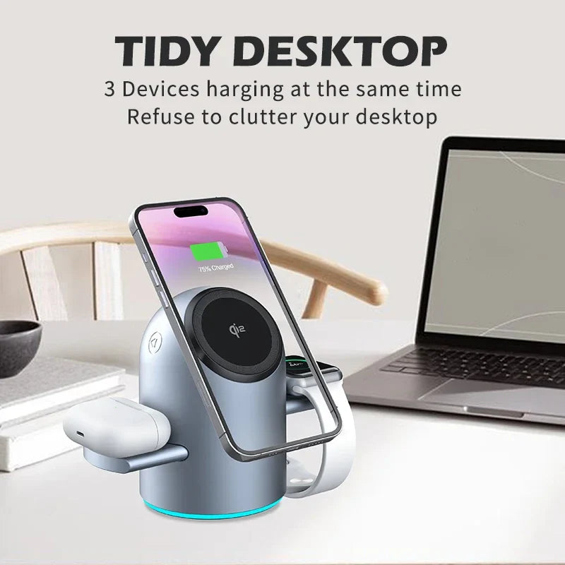 BowLift | 3 in 1 Magnetic Wireless Fast Charging Station