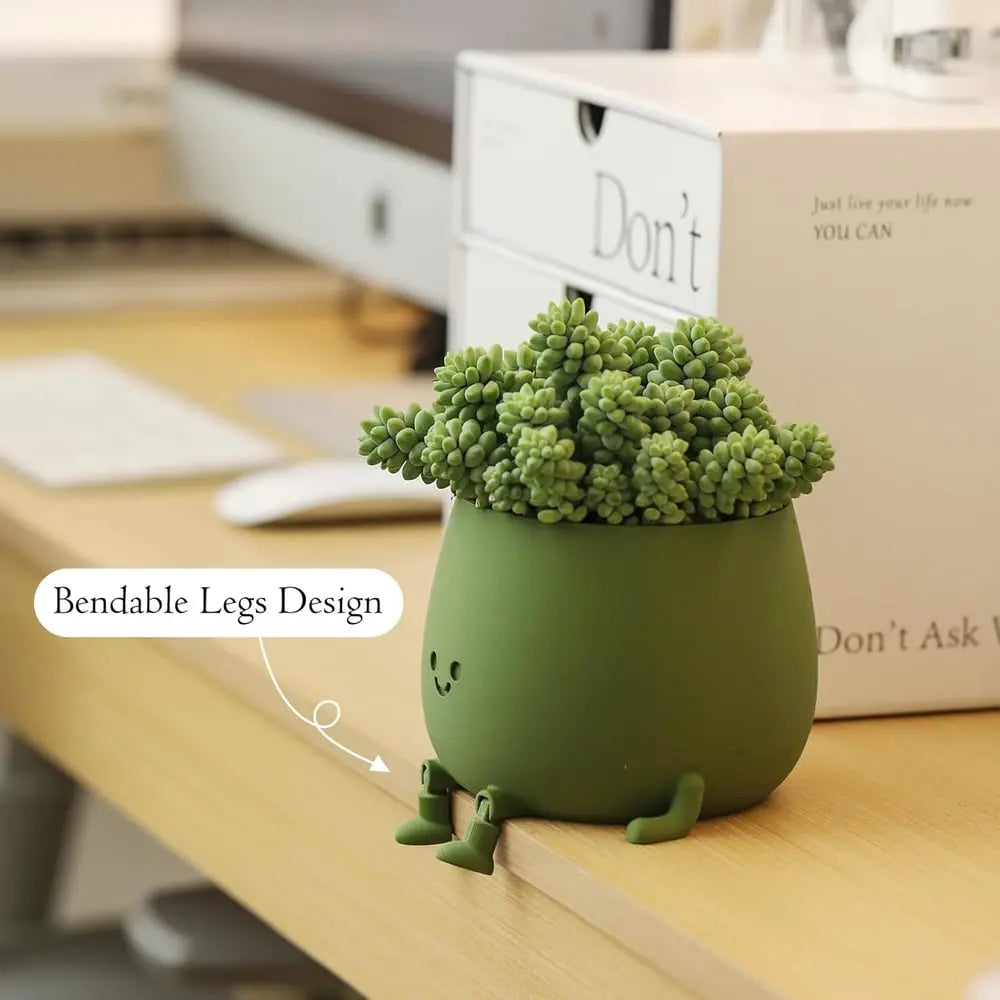 BowLift | Self-watering Flower Pot – Cute face with flexible legs!