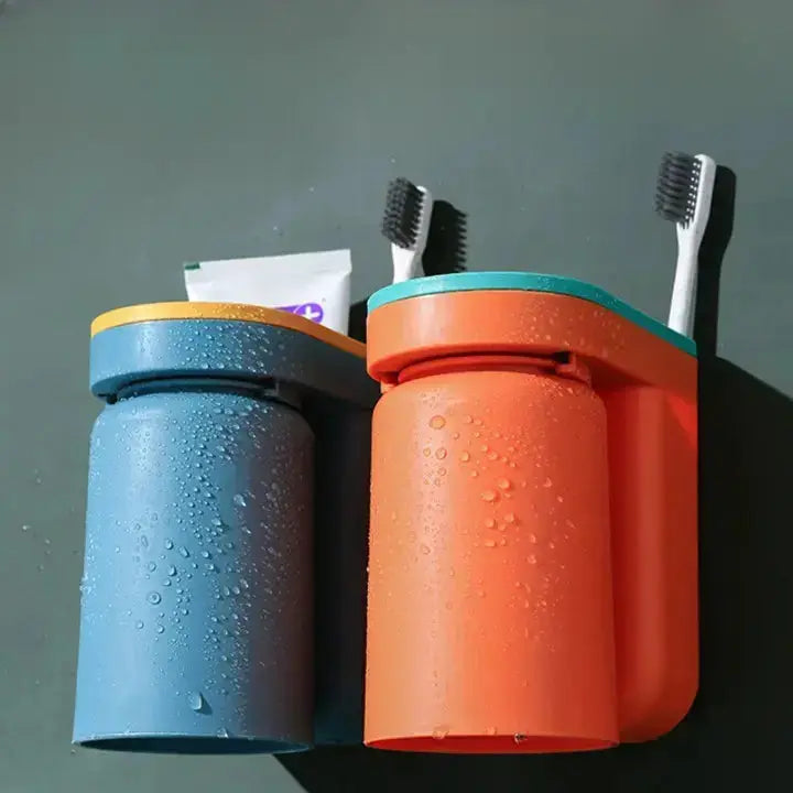 BowLift | Self-adhesive wall toothbrush holder for space-saving organization