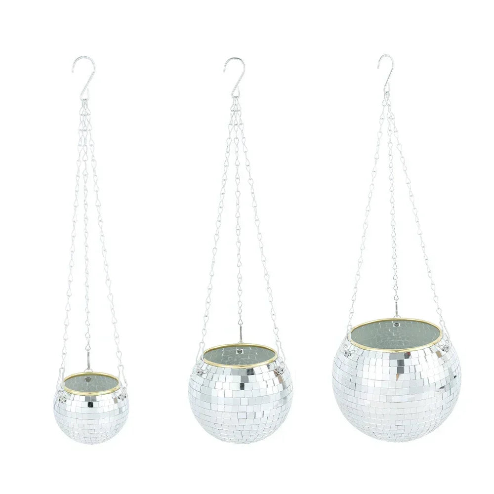 BowLift | GlowSphere Lunara | Disco Plant Hanger | Retro Design | For Boho & Urban Jungle Styles