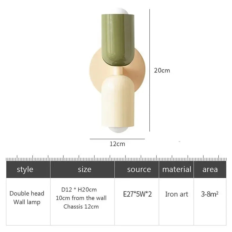 BowLift | Nordic LED Wall Lamp Modern Minimalist Cream Double Head Lights For Living Room Bedroom Besides Study Indoor Decoration Fixture