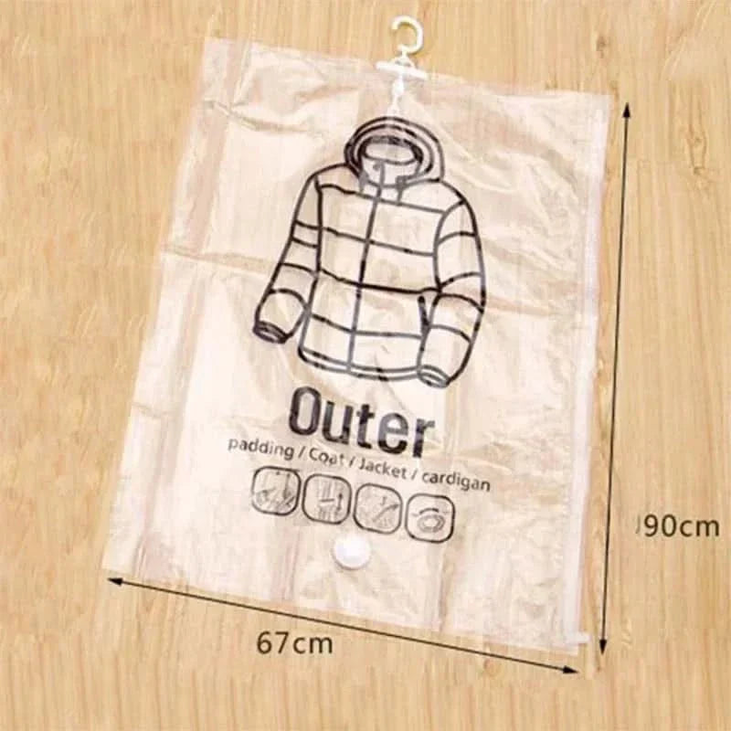 BowLift | VACUUM STORAGE BAGS – Hanging Vacuum Storage Bags for Clothes – Space Saving & Dustproof (Set of 3)