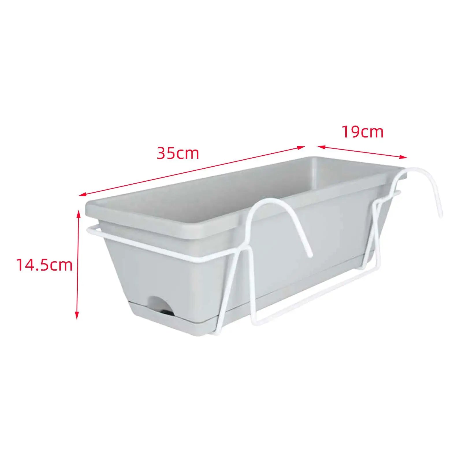 BowLift | Florivo balcony box | With drainage tray & rack | 6L volume | No drilling