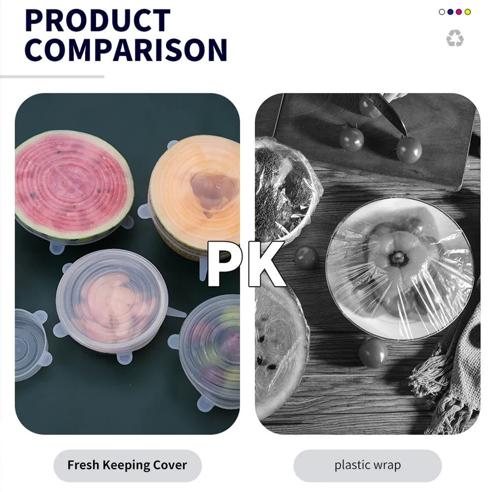 BowLift | Elastic Silicone Lid Covers 6PCS