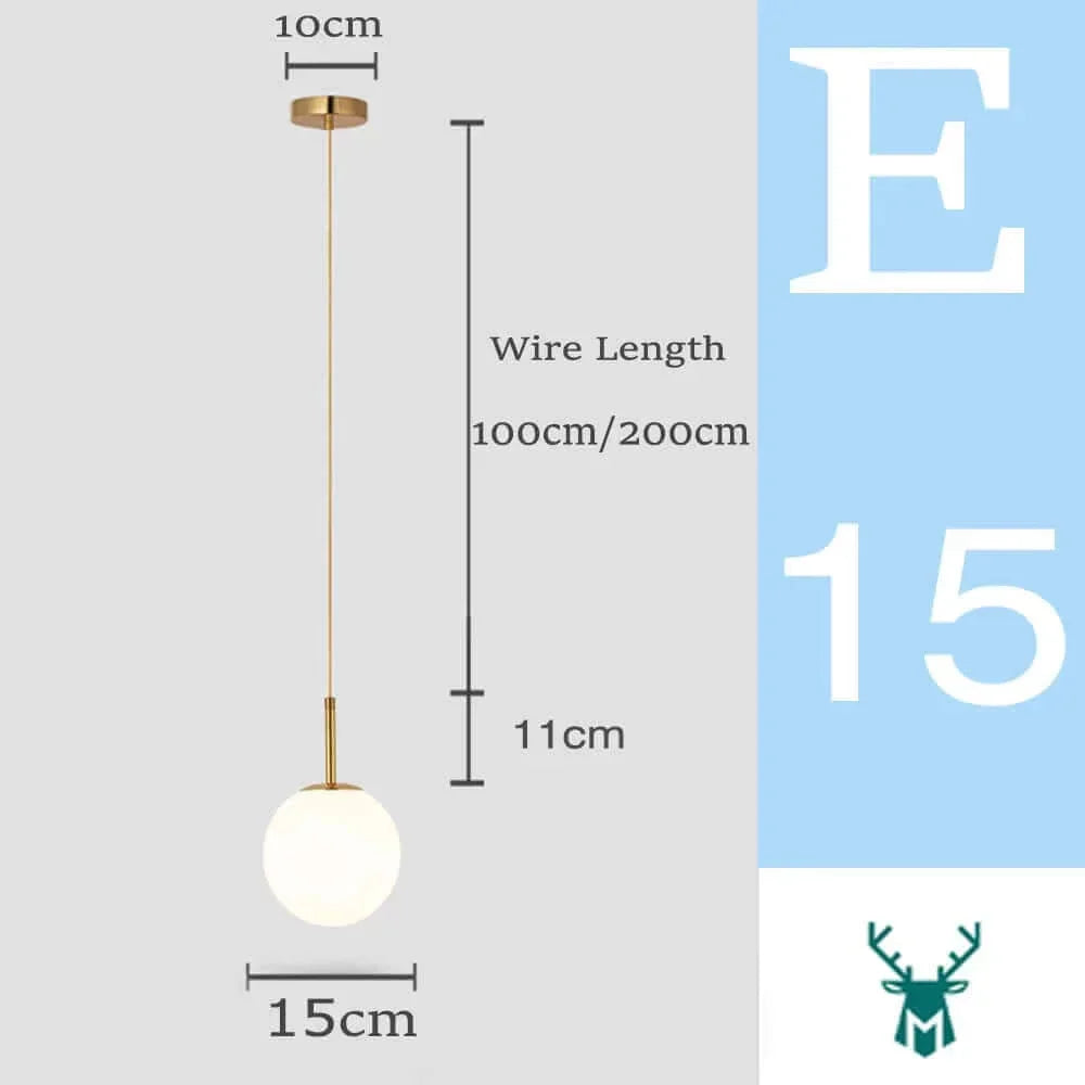 BowLift | Mid-Century Modern Glass Ball Pendant Light