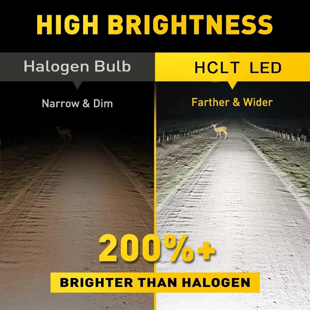 BowLift | 2pcs 30000LM LED Headlight Bulbs H4 H7 9003 CSP Fanless High Low Beam 12V 24V