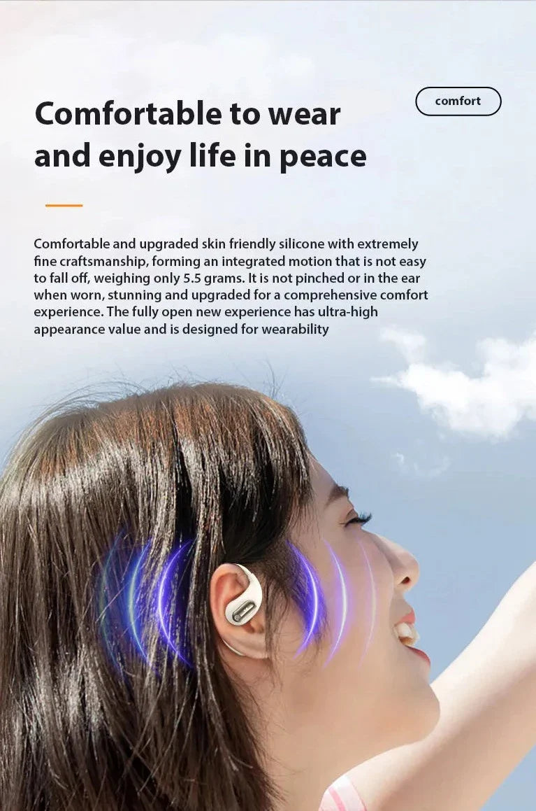 BowLift | Bone Conduction Bluetooth Touch Control Earbuds