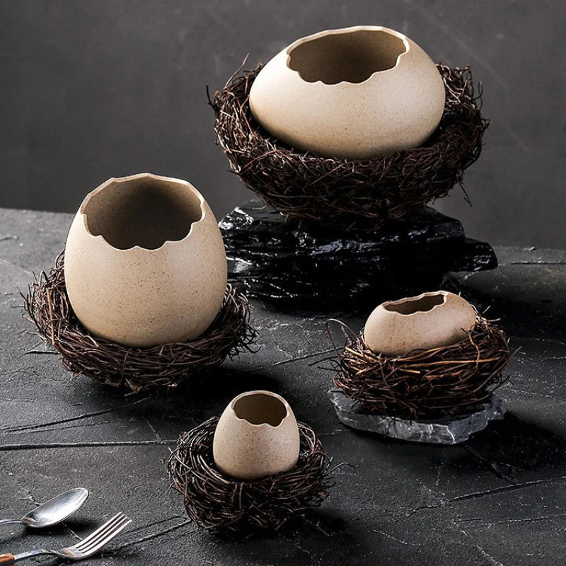 BowLift | Creative Ceramic Bird Nest Eggshell Bowl