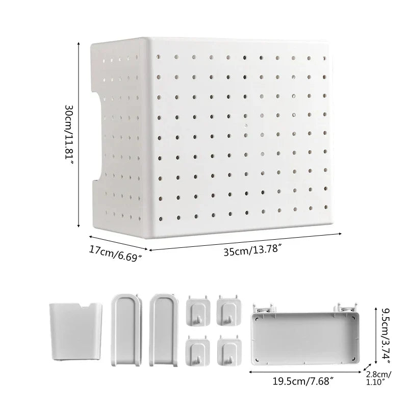 BowLift | Kitchen Organizer Wall-Mounted Hole Board Storage Rack