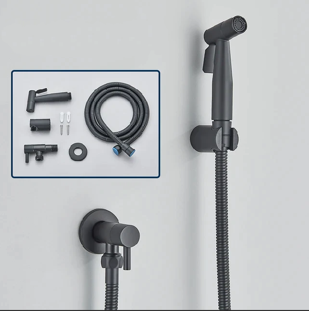 BowLift | Shinesia Bidet Sprayer – Stainless Steel Hygienic Bathroom Accessory – Wall Mounted Cold Water Spray Function