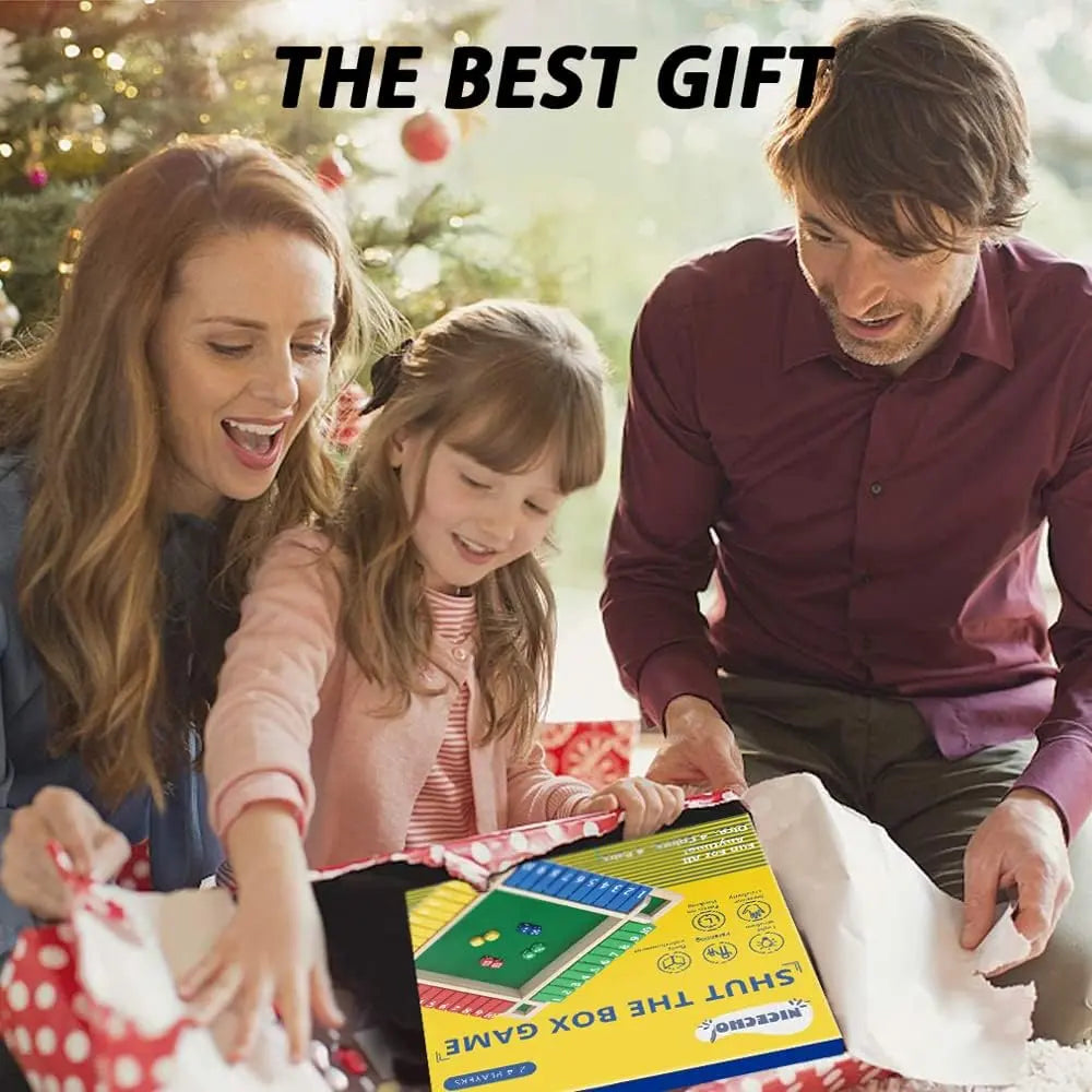 BowLift | Shut the Box wooden game – Traditional dice game for children & adults