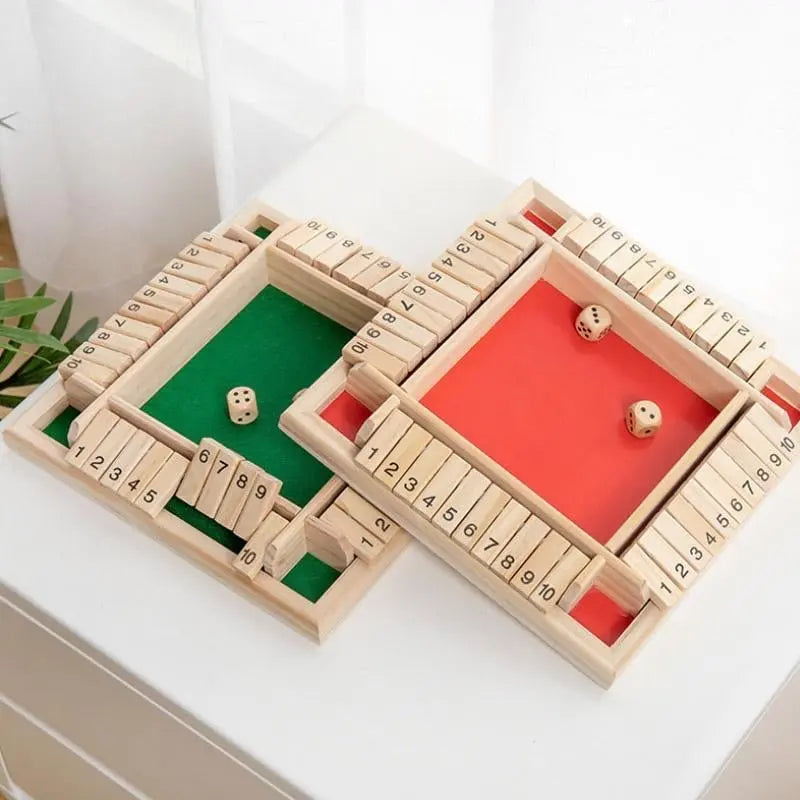 BowLift | Shut the Box wooden game – Traditional dice game for children & adults