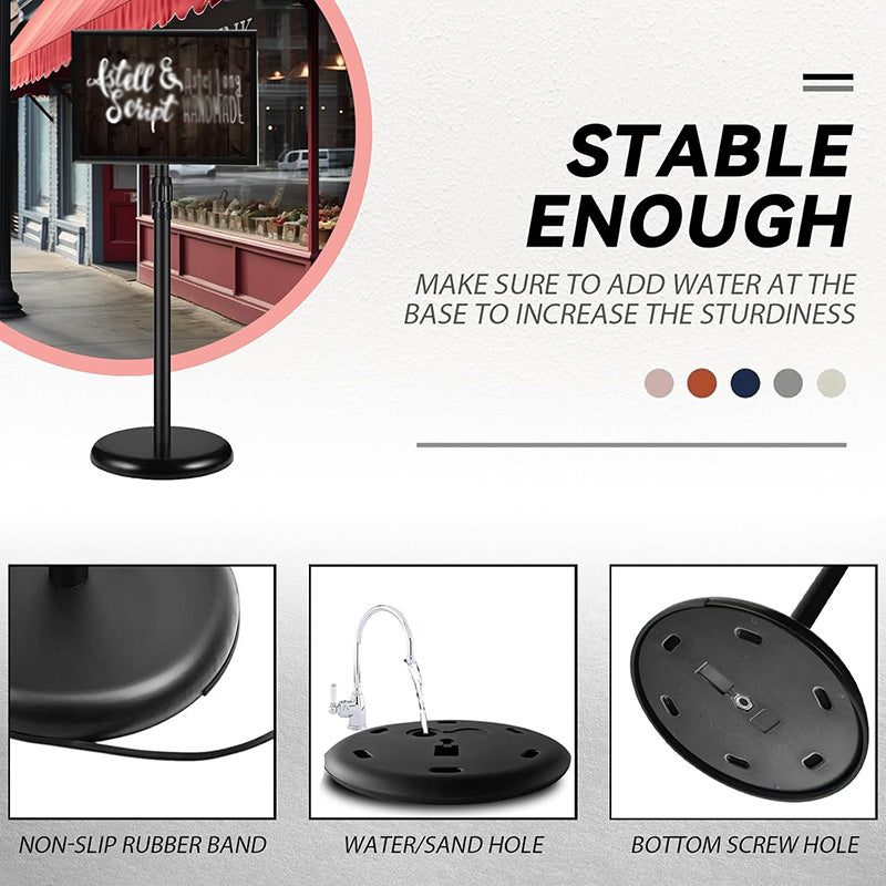 BowLift | 2 Pack 8.5 X 11 Inches Adjustable Sign Poster Stand Pedestal Poster Stand with Heavy Duty Base Display Business Shows Floor Standing Sign Holder