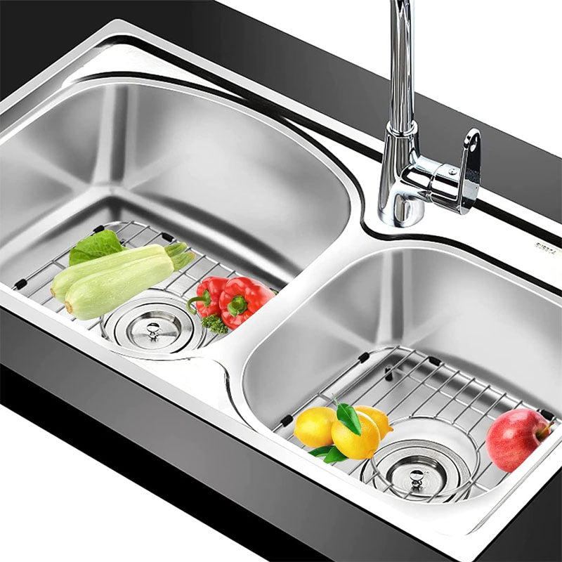 BowLift | Kitchen Sink Protector, Single Bowl Sink Bottom Grille, 304 High Quality Stainless Steel Grille Drying Rack Center Drain