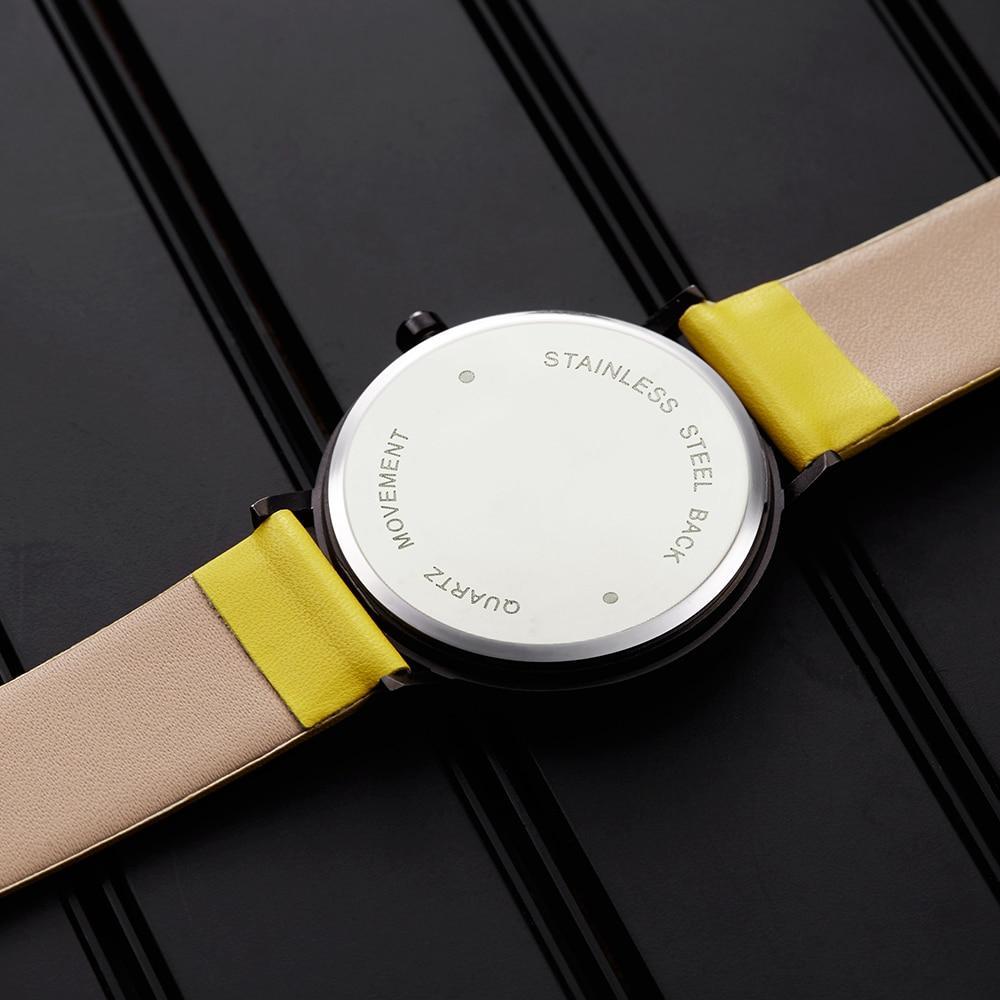 BowLift | Cute Women Watch Creative Wristwatch Lady Clock Rotate Yellow Leather Band Wristwatches Clock Montres Femme Reloj Mujer
