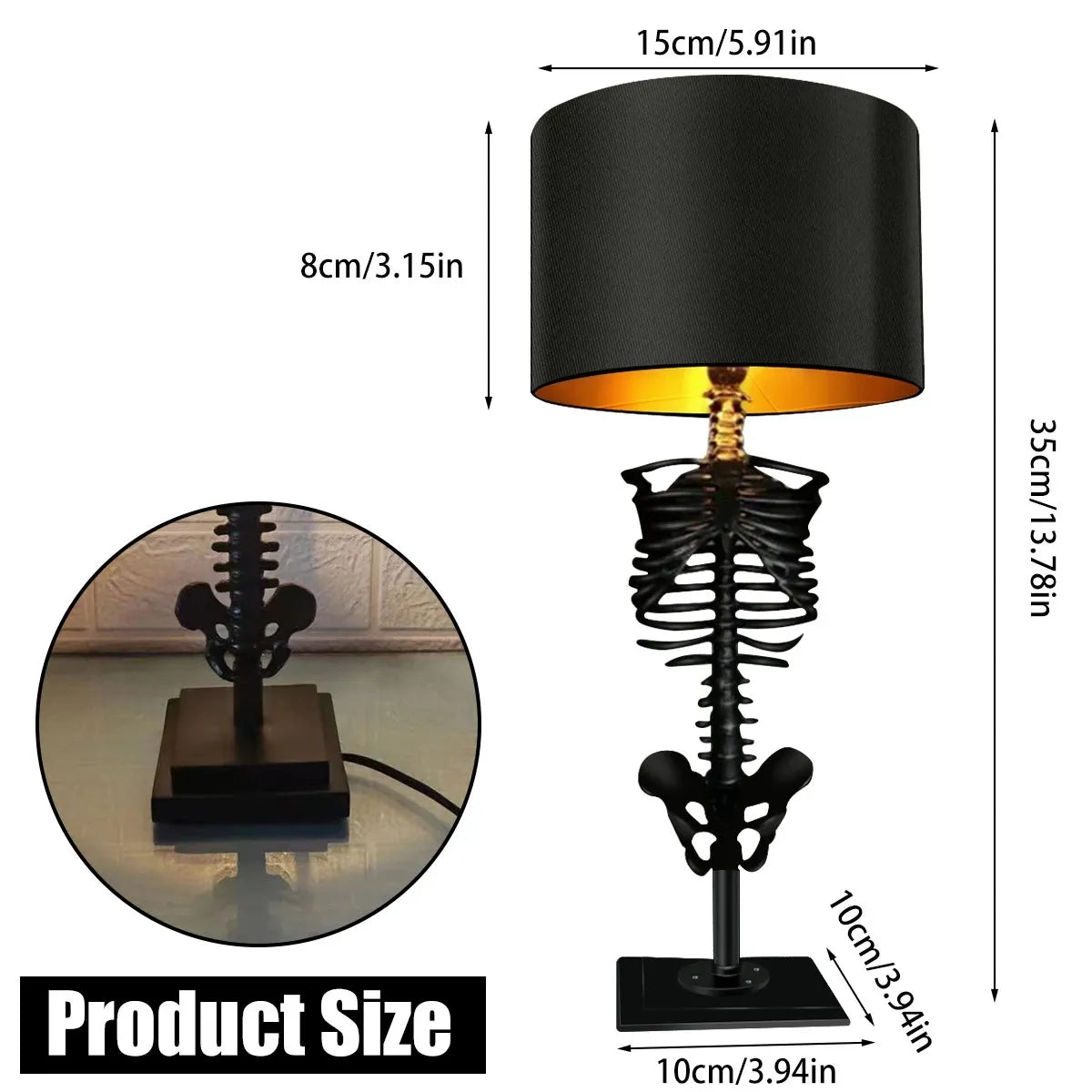 BowLift | Handcrafted Gothic Skeleton Table Lamp