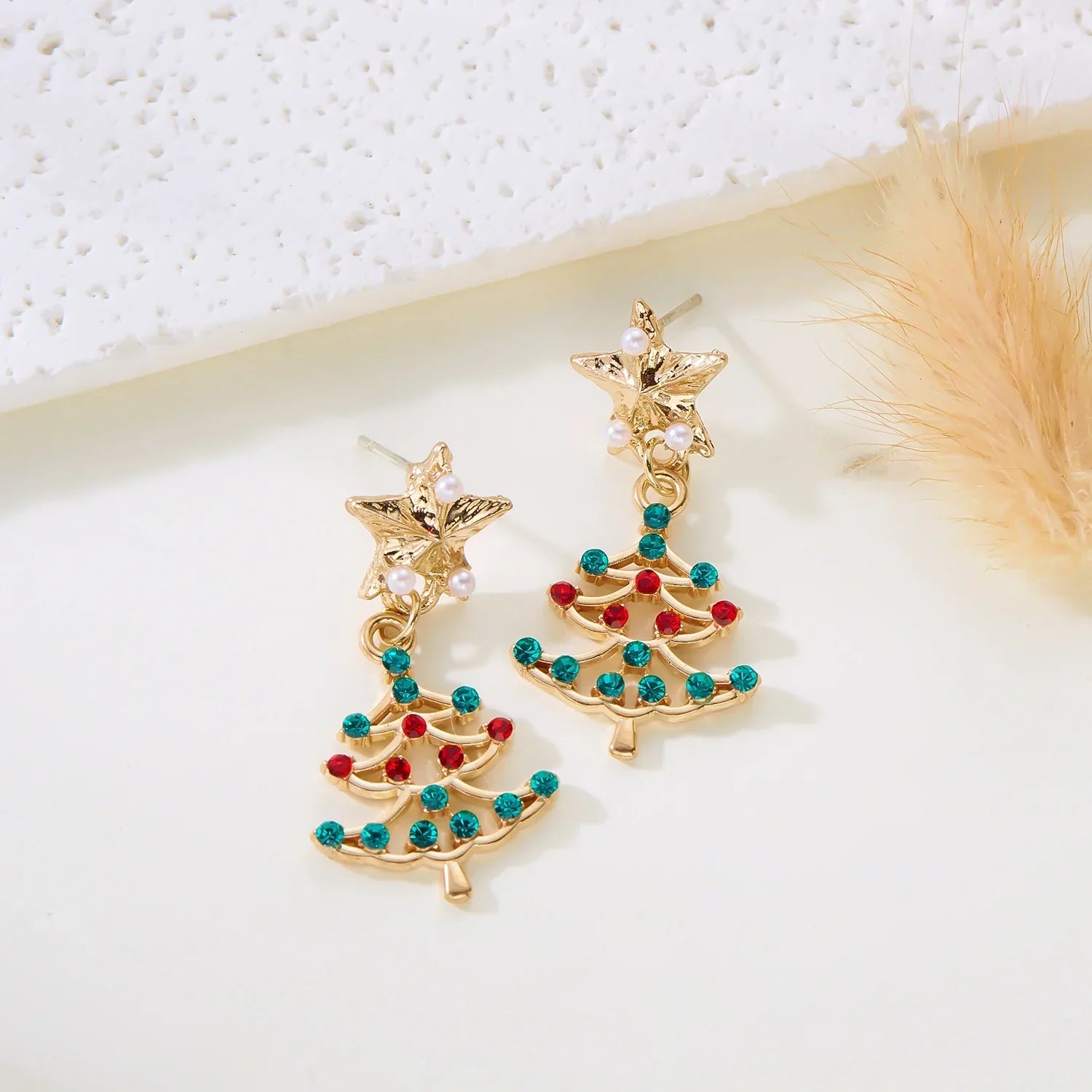 BowLift | Aureline Sneeuwvlok Oorbellen – Elegante Zirkon Charme Oorbellen, Transparante Glans & Perfect Cadeau voor de Feestdagen