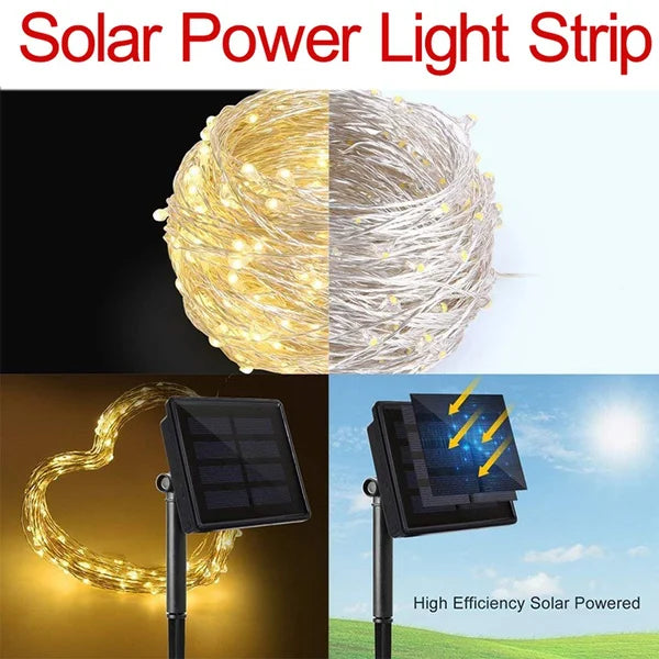 BowLift | LED Sfeerverlichting voor Buiten – Zonne-energie Lichtsnoer met 8 Modi & IP65 Waterdicht Ontwerp